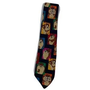 Looney Tunes Mania Tazmanian Devil Necktie Warner Brothers Vintage 1993